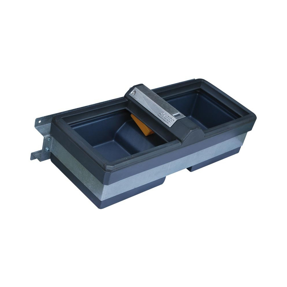 Abreuvoir Polybac 72M double avec rebord intérieur et support de fixation La Gée