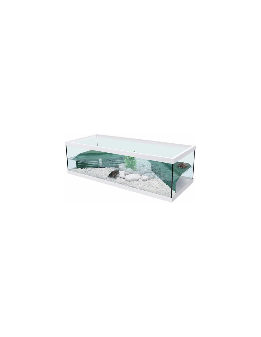 Aquaterrarium blanc 4 tailles aquarium tortue d'eau