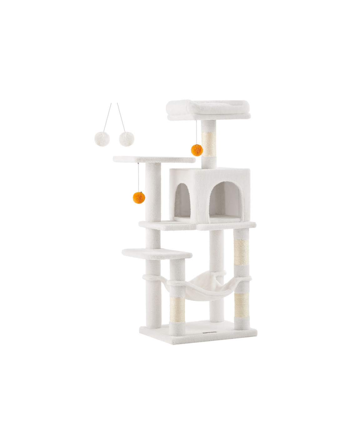 Arbre à chat 143 cm blanc crème