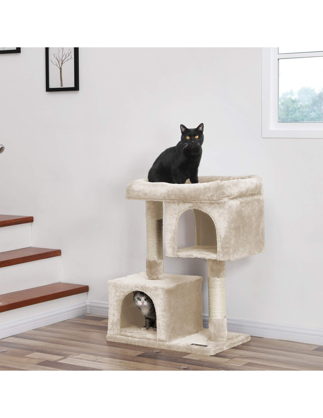 Arbre à chat 84 cm beige