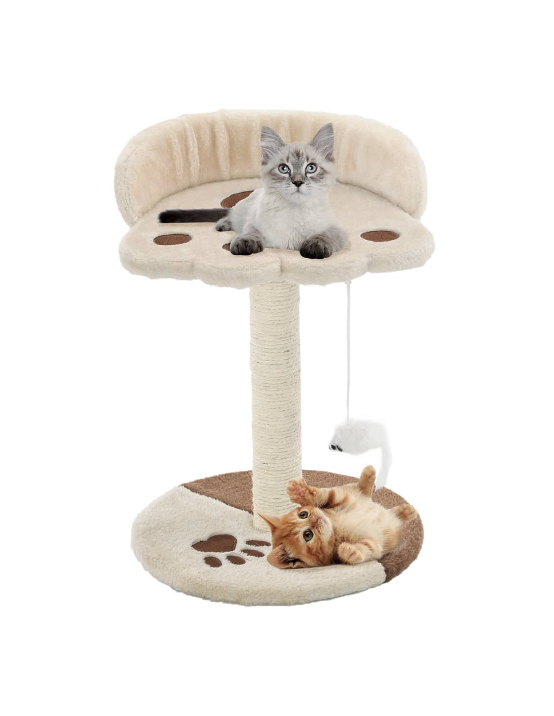 Arbre à Chat avec Griffoir Sisal 40 cm Beige Marron