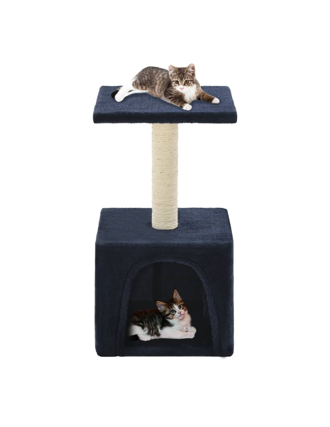 Arbre à Chat avec Griffoir Sisal 55 cm Bleu Foncé