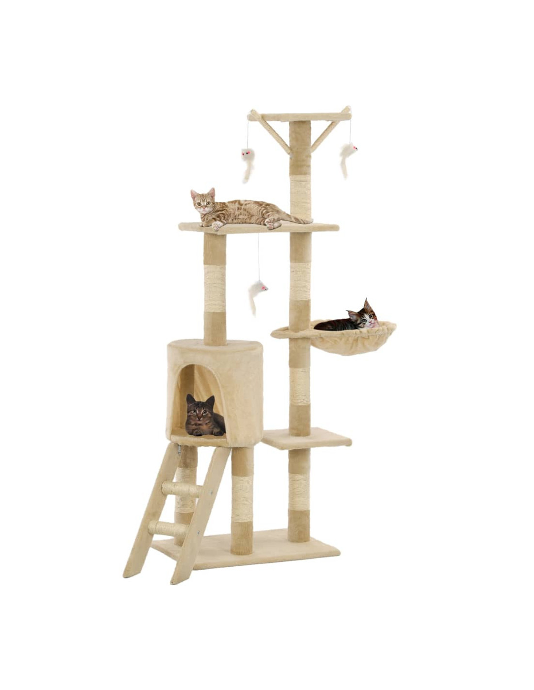 Arbre à Chat avec Griffoirs en Sisal 138 cm Beige