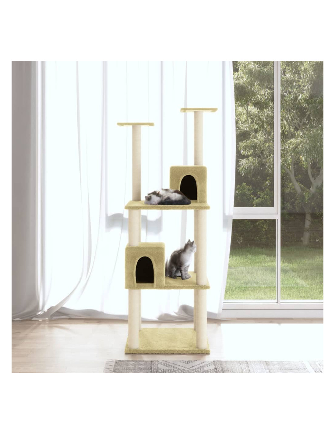 Arbre À Chat Avec Griffoirs En Sisal 141 cm