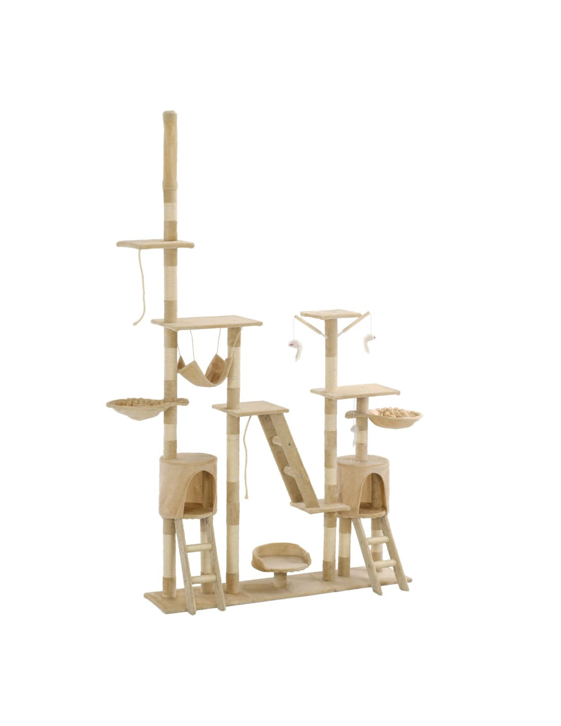 Arbre à Chat avec Griffoirs en Sisal 230-250 cm Beige