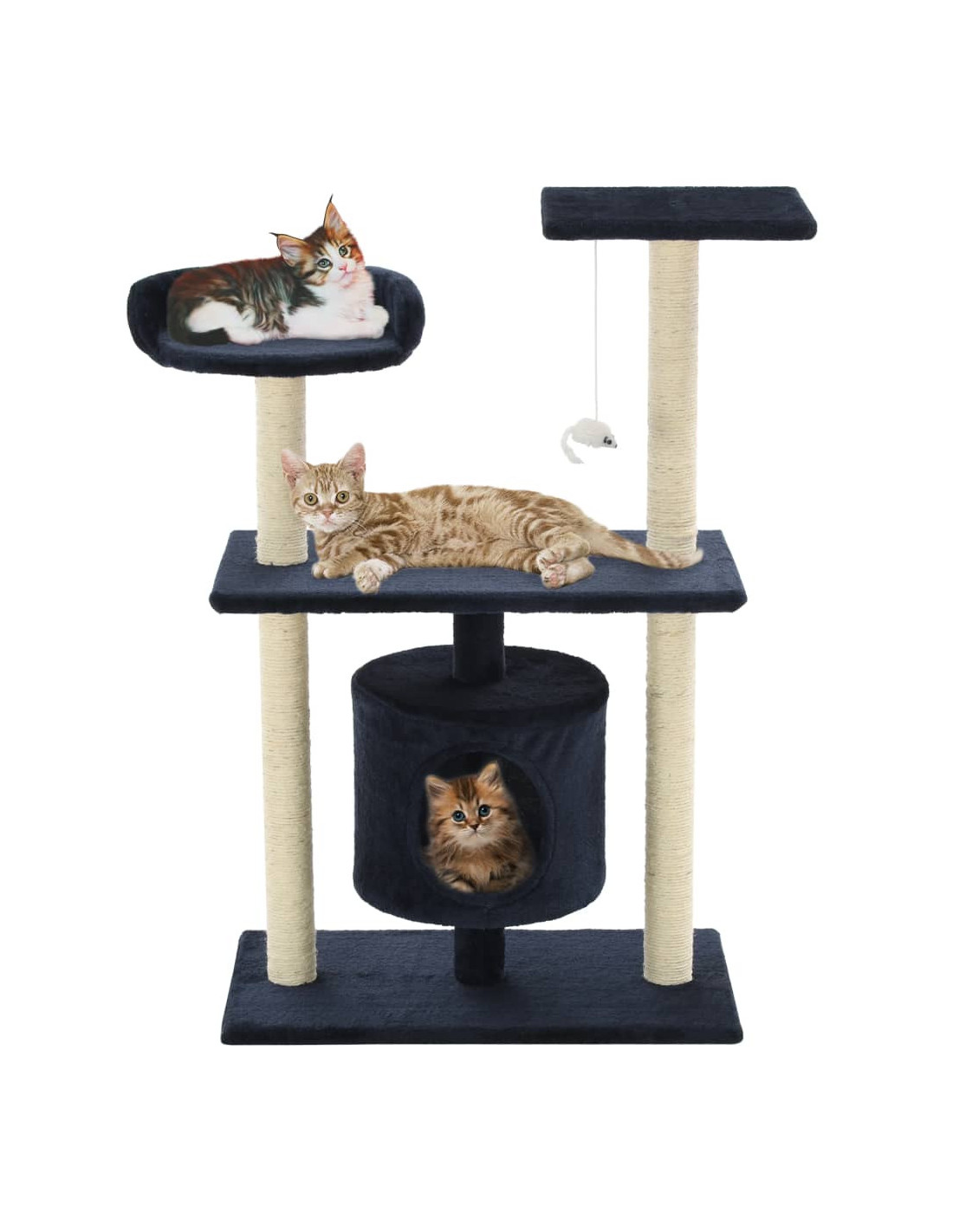 Arbre à Chat avec Griffoirs en Sisal 95 cm Bleu Foncé