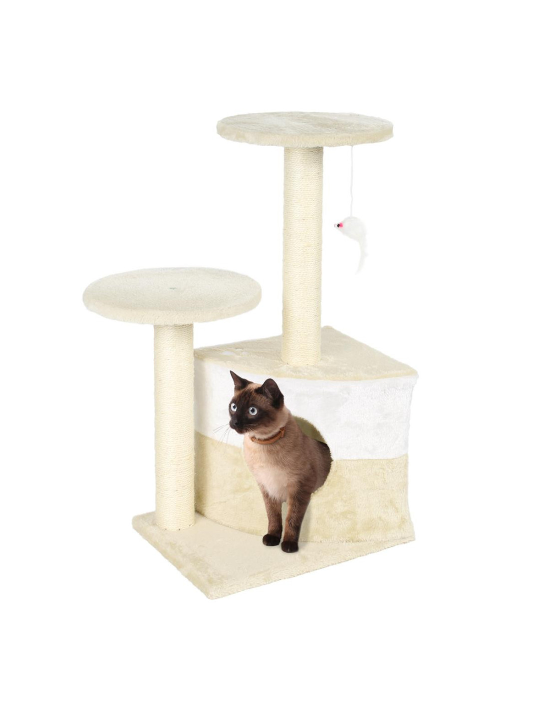 Arbre à chat beige 71 cm Arbre chaton griffoir chat grattoir chat