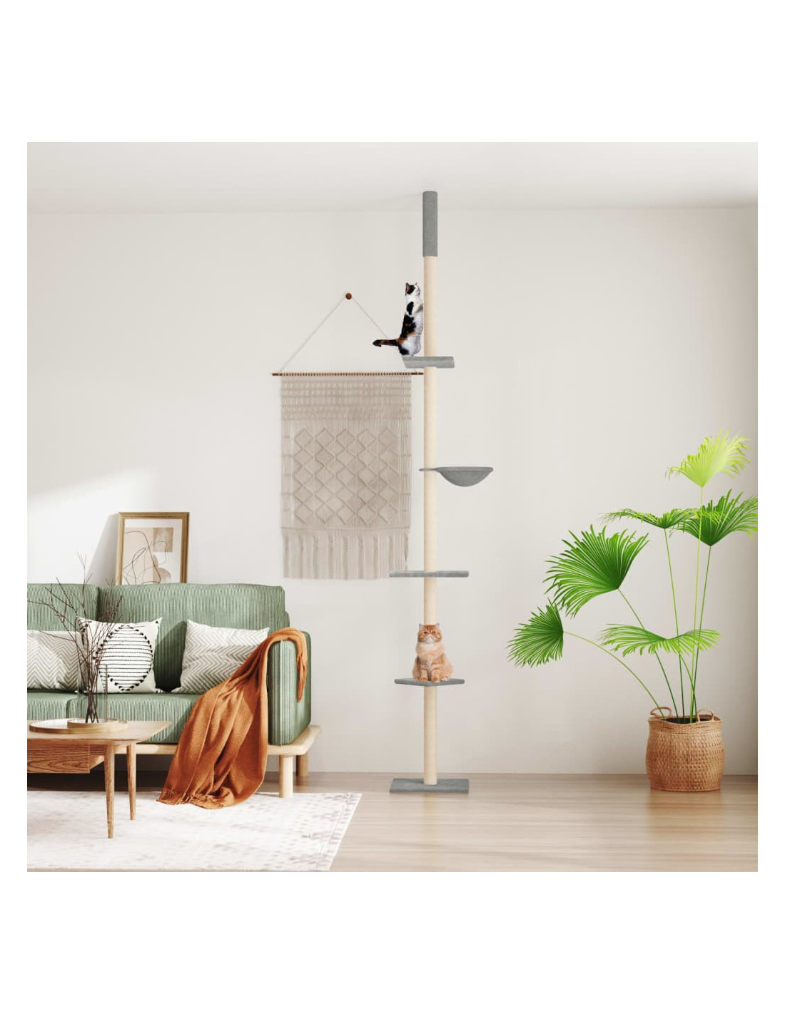 Arbre à Chat Gris Clair 263,5-289,5 cm