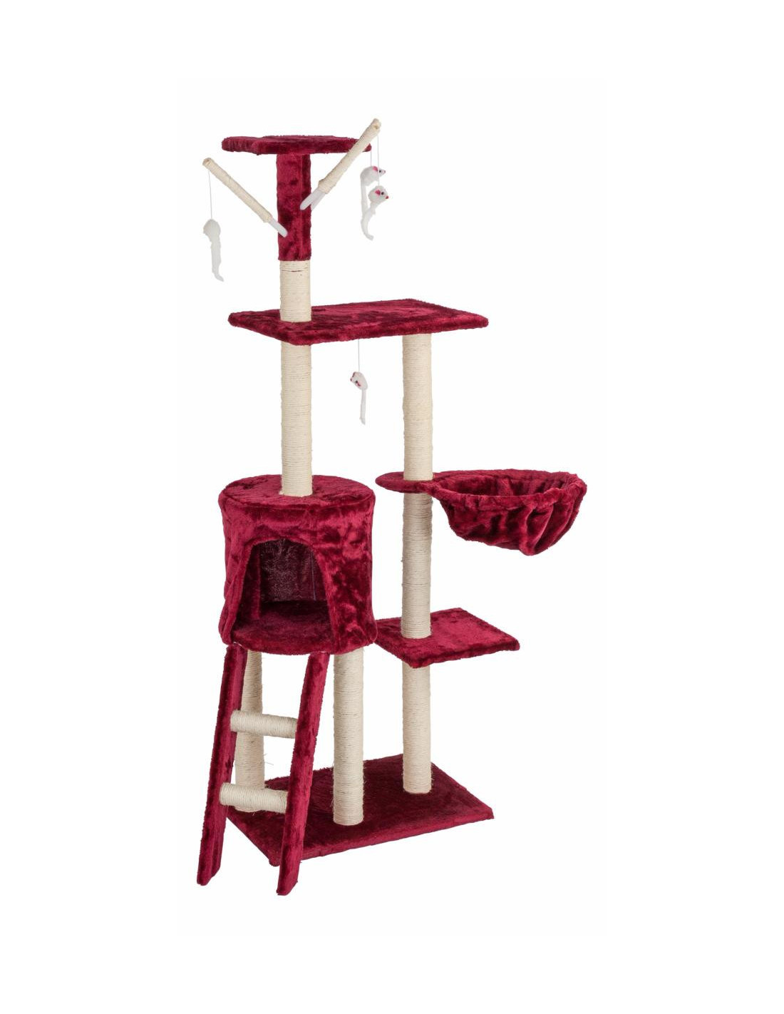 Arbre chat griffoir rouge 138 cm