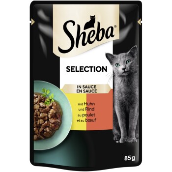 Sheba Selection en sauce au poulet et au bœuf 28 x 85 g