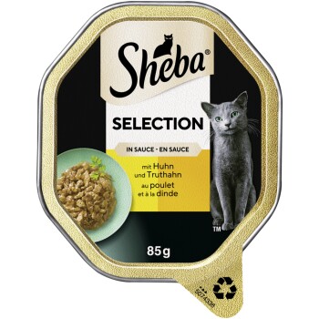 Sheba Selection en sauce au poulet et à la dinde 22 x 85 g