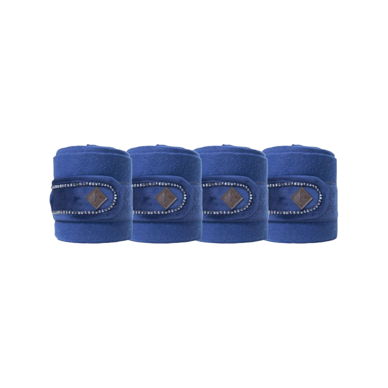 Kentucky Horsewear - Bandes de polo Velvet Pearls marine (x4)