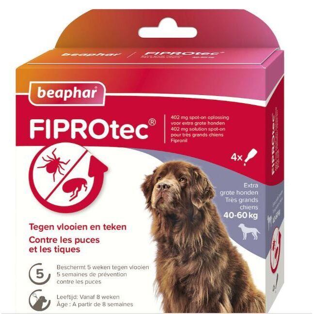 Antiparasite pour chien 40-60 kg anti-insectes FIPROtec (x4)