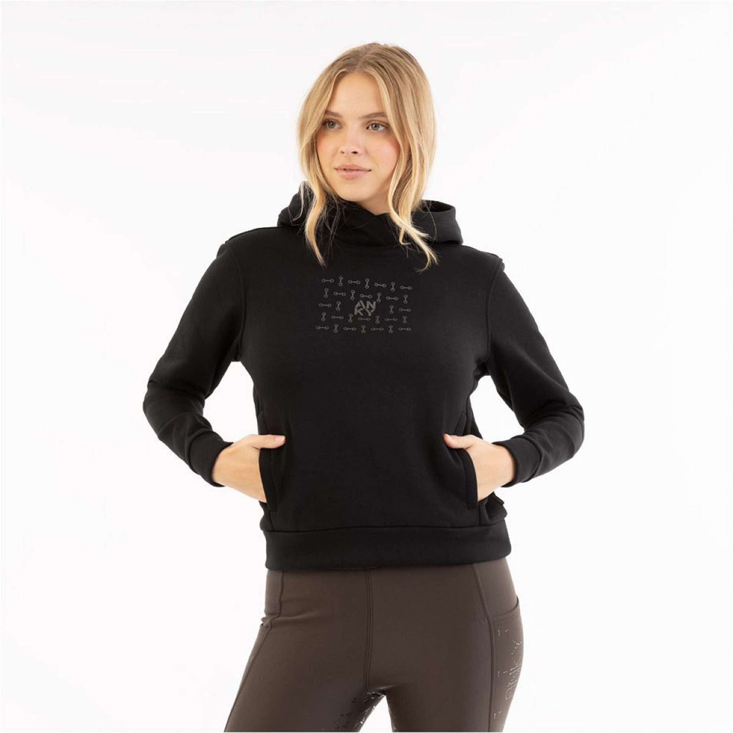 ANKY Pull col Hoodie AW25 Noir