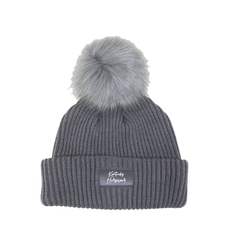Kentucky Horsewear - Bonnet pompom gris