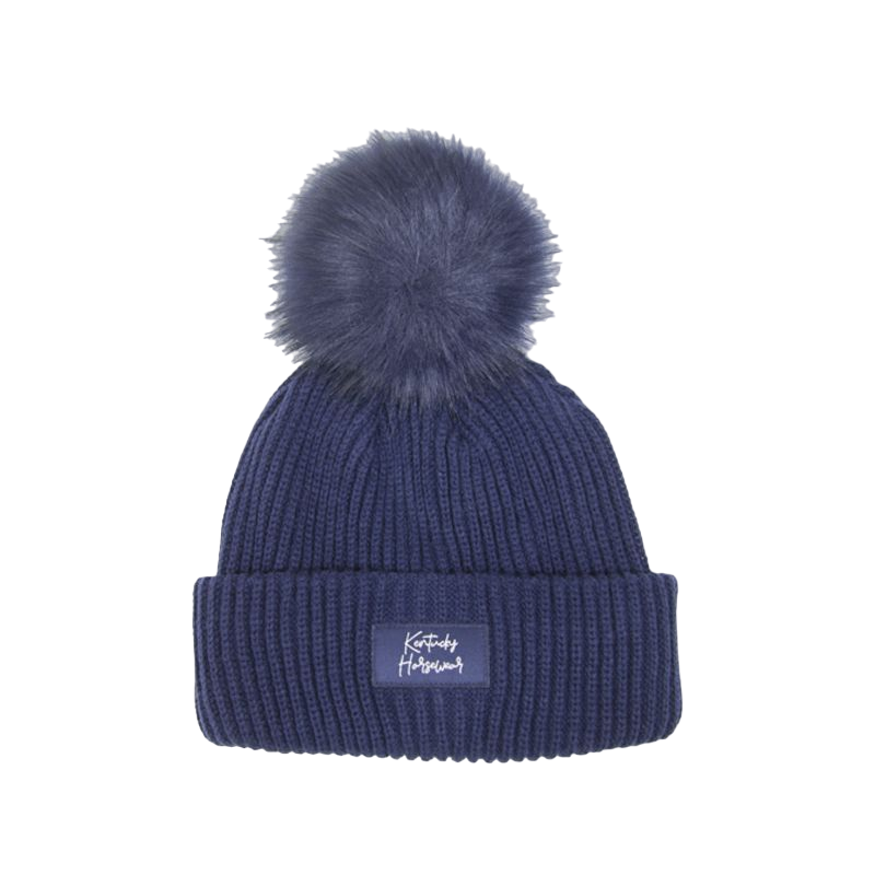 Kentucky Horsewear - Bonnet pompom marine