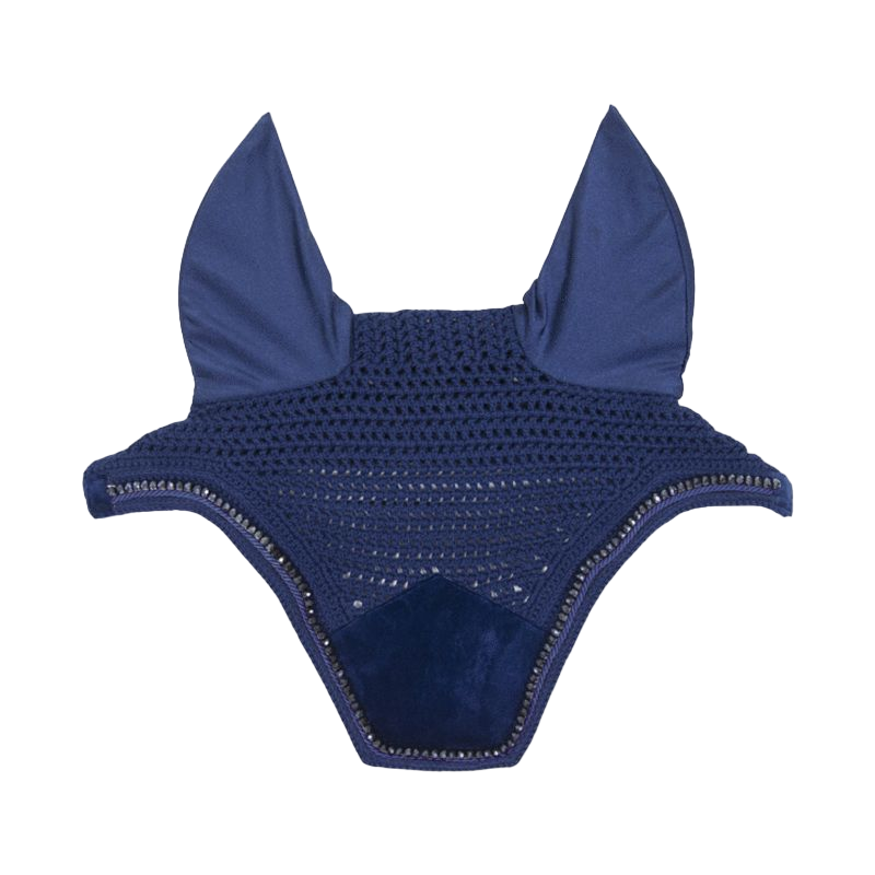Kentucky Horsewear - Bonnet Wellington Velvet pearls marine