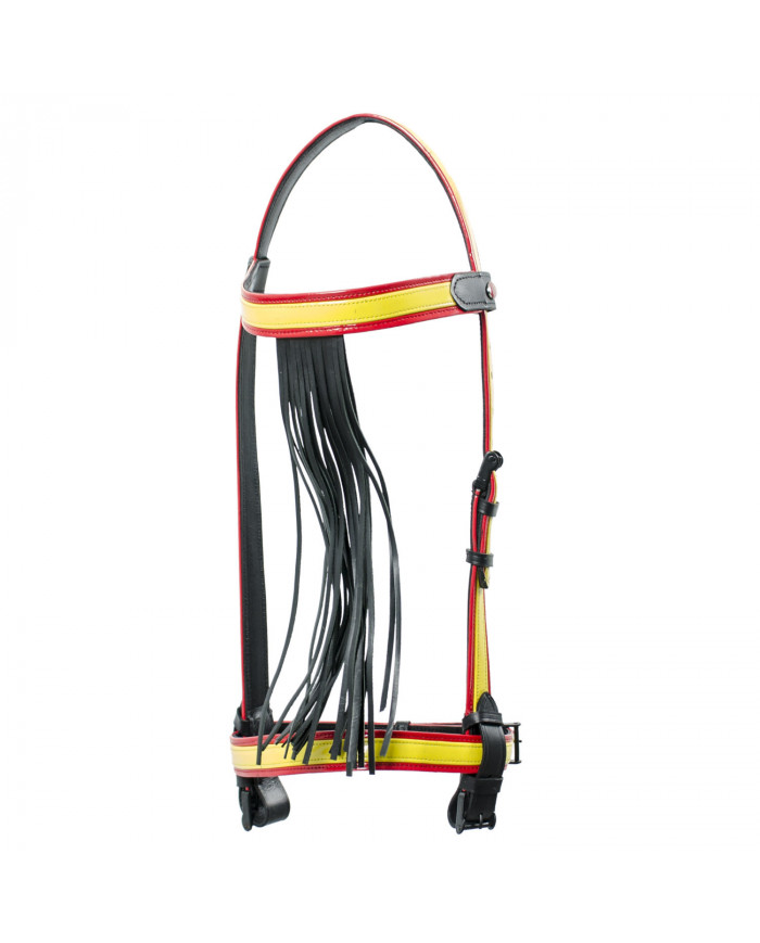 Bridon Vaquera Jaune rouge jaune C franges