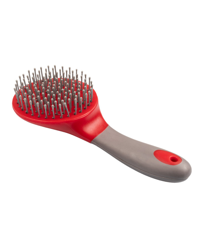 Brosse à queue et à crinière ronde avec manche