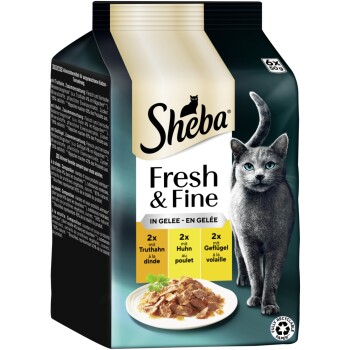 Sheba Multipack Délices du jour 36 x 50 g en gelée Dinde, poulet et volaille