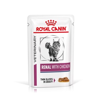 ROYAL CANIN Veterinary Renal Nourriture humide Chat 12x85g Poulet