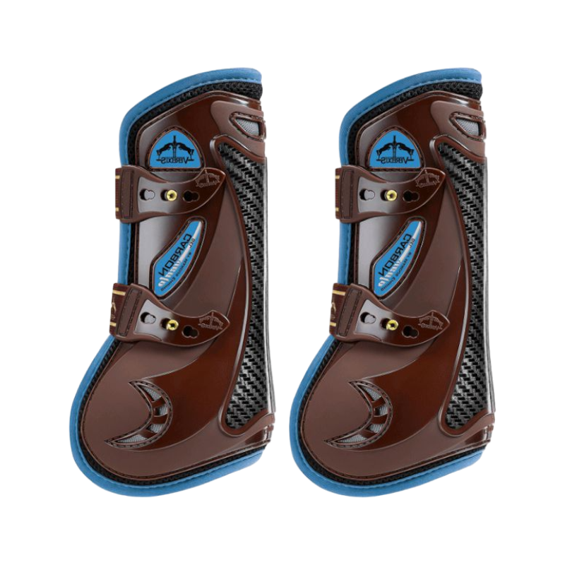 Veredus - Guêtres ouvertes Carbon Gel Vento Color Edition Marron/ Bleu x2