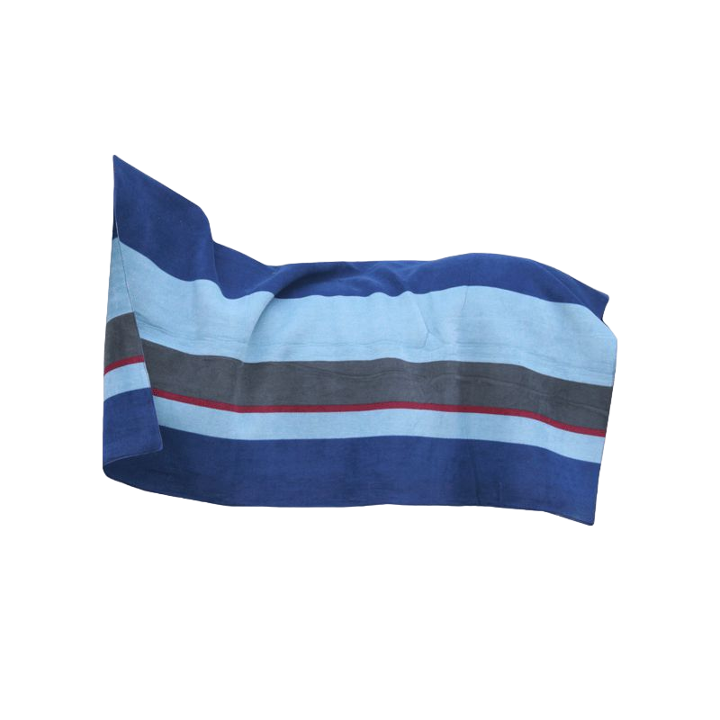 Kentucky Horsewear - Couverture séchante carré heavy stripes marine/ gris