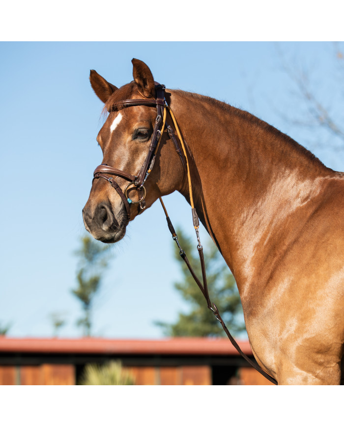 Chambon en cuir italien et nylon rond