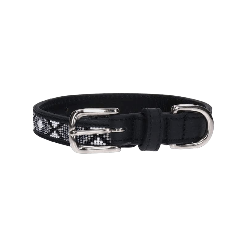 Pénélope - Collier pour chien Pearls Noir/ Blanc
