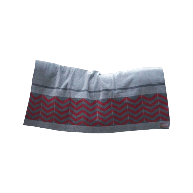 Kentucky Horsewear - Couverture séchante carré heavy fishbone gris/ bordeaux 0g