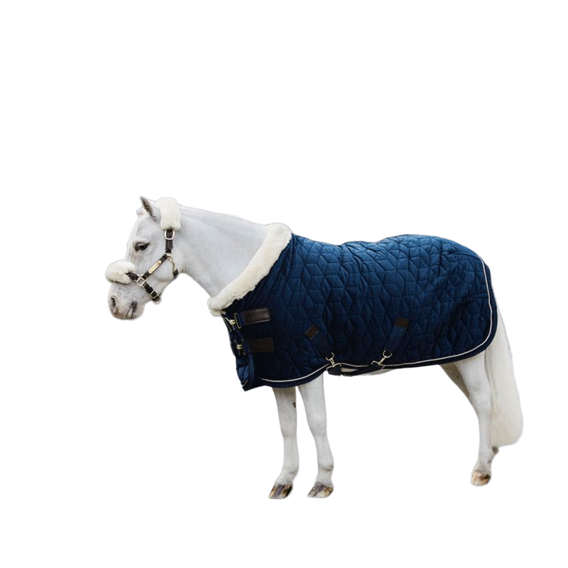 Kentucky Horsewear - Couverture de présentation velvet bleu marine pour minis 160g