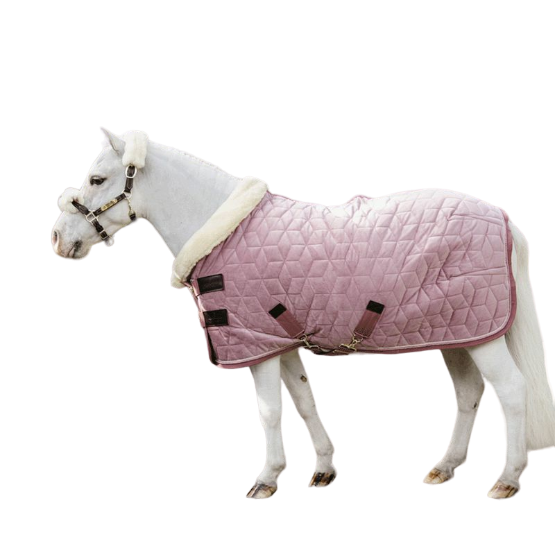 Kentucky Horsewear - Couverture de présentation velvet vieux rose pour minis 160g