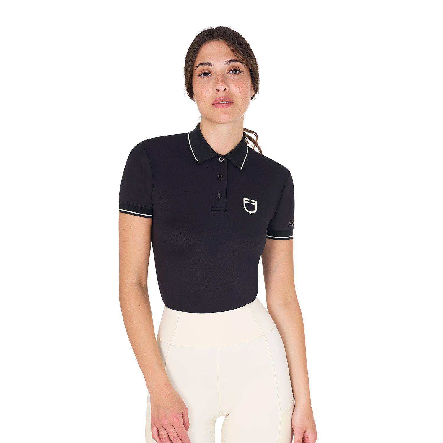 Polo d'équitation de concours coupe slim femme