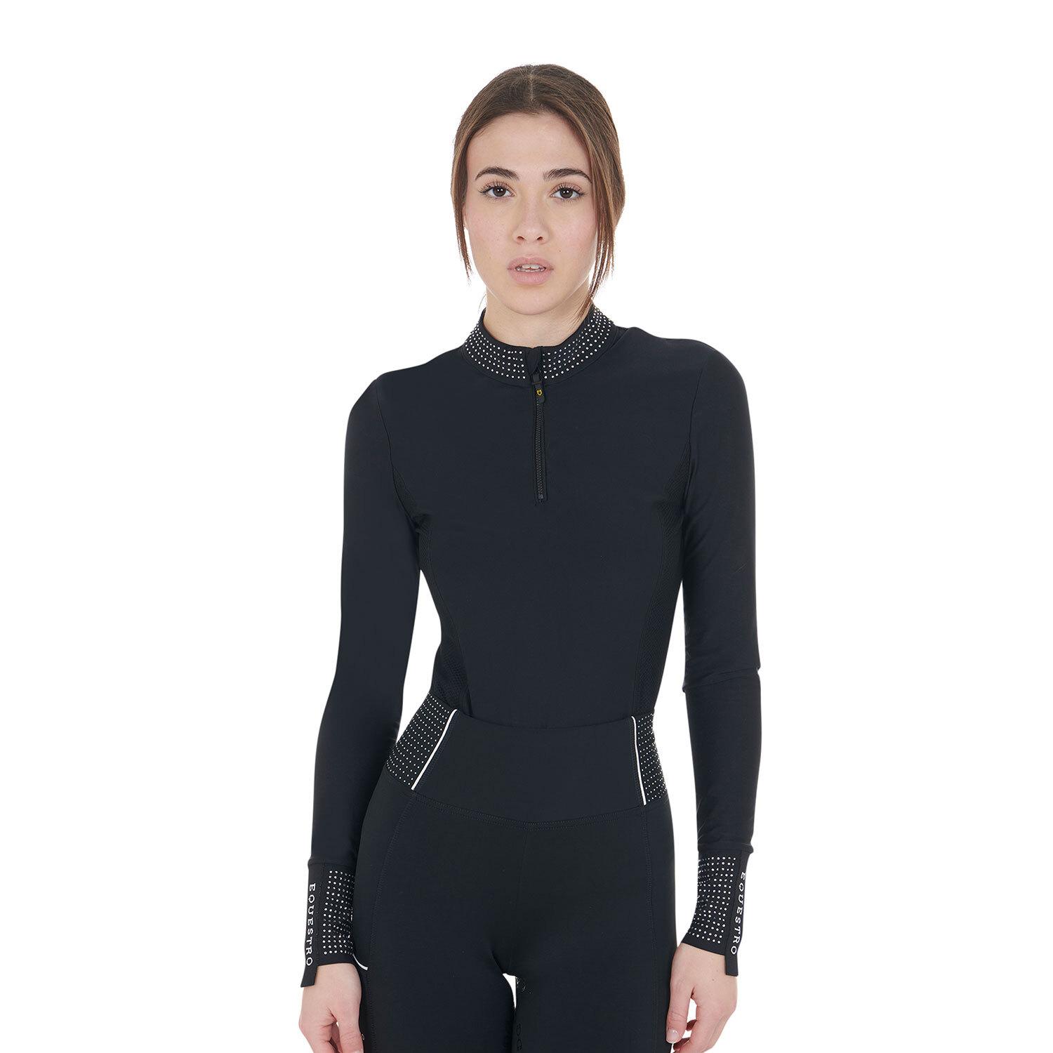 Polo d'équitation d'entraînement manches longues femme