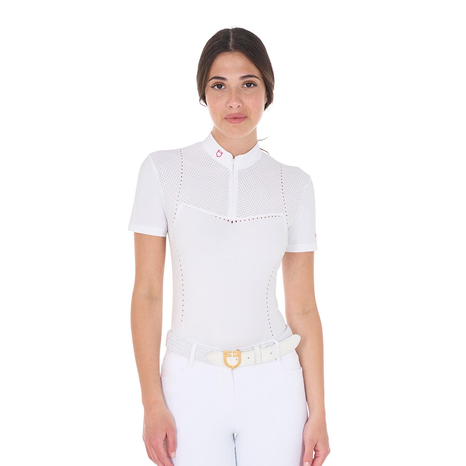 Polo de concours en tissu perforé femme