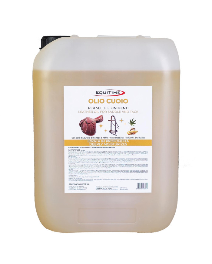 EQUITIME Huile cuir pour selles et harnais 10 litres