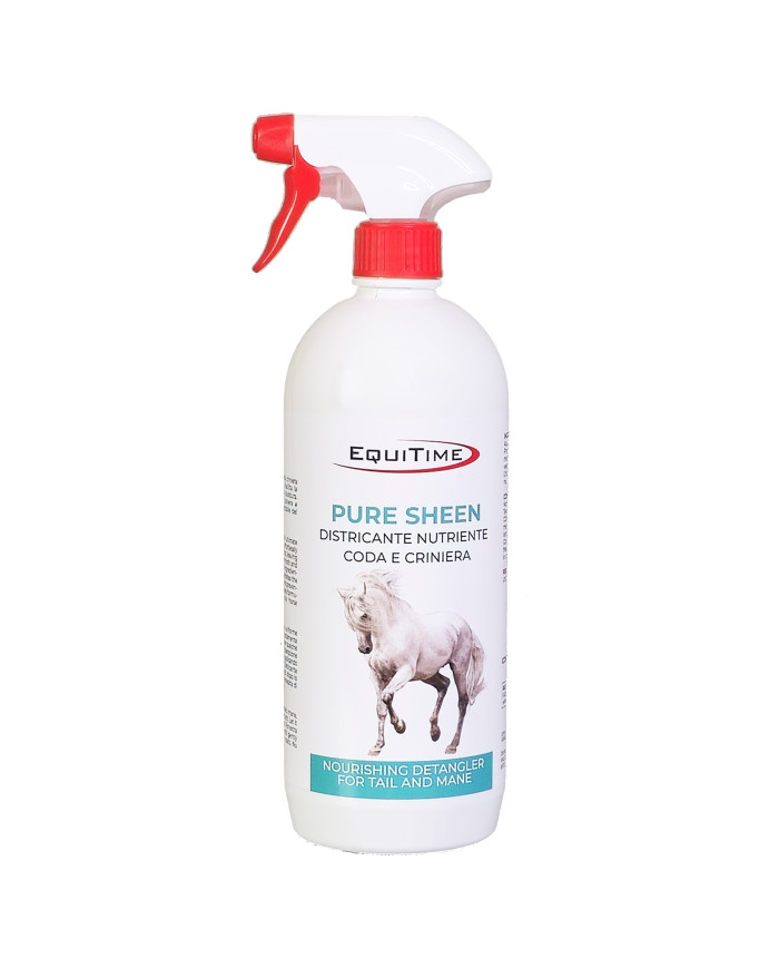 EQUITIME Pure Sheen – Spray démêlant et nourrissant queue, crinière et pelage 1000ml