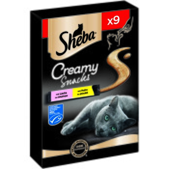Sheba Sachets Creamy Snacks 7 x 9 x 12 g Poulet & saumon