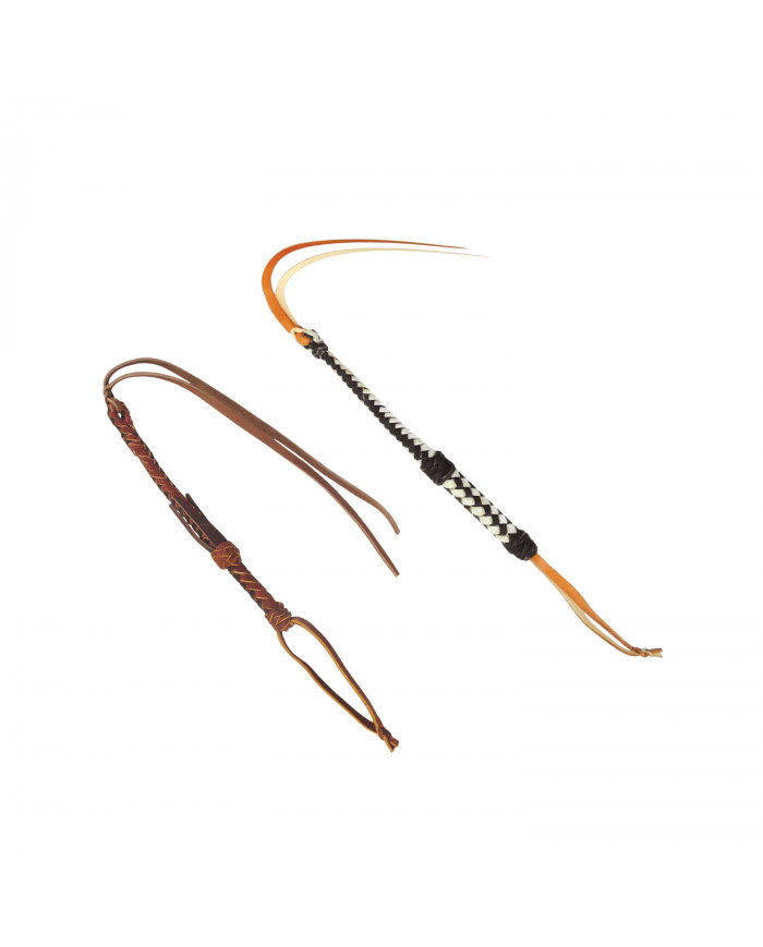 Fouet en cuir tressé