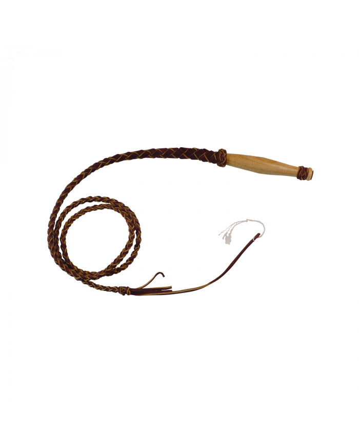 Fouet Western en cuir tressé