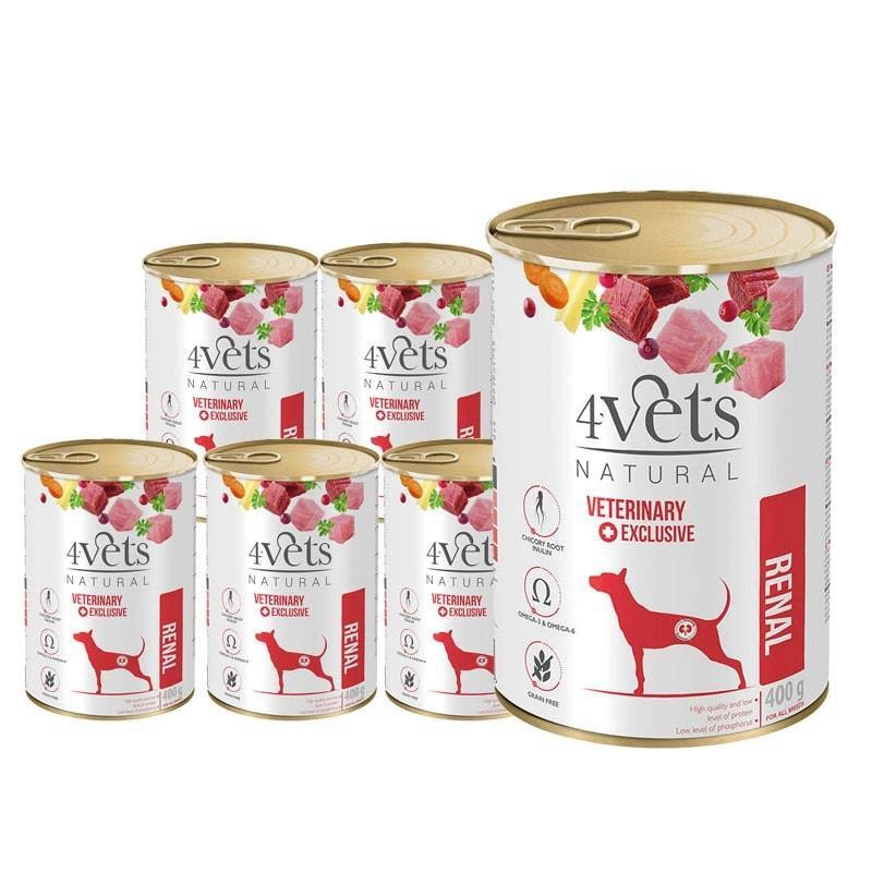 4Vets pour chiens Renal 6x400g