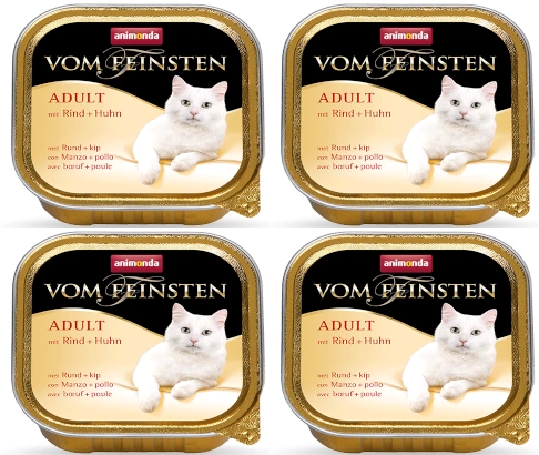 Animonda Cat Vom Feinsten Adulte Chat Boeuf et Poulet 32x100g