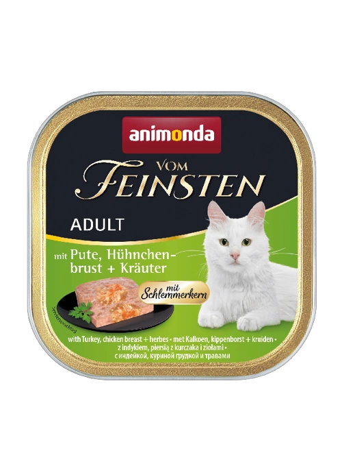 Animonda Cat Vom Feinsten Adulte Dinde avec poitrine de poulet et fines herbes 100g x12