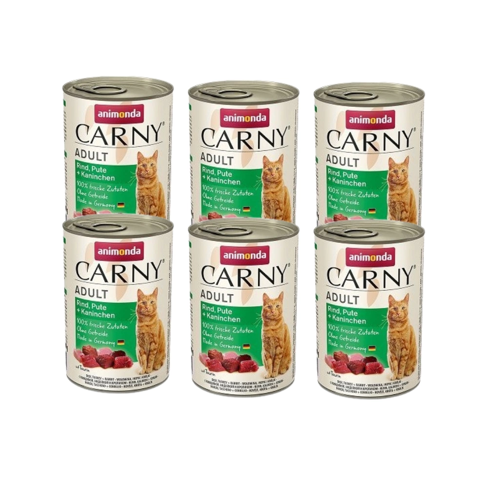 Animonda Chat Carny Adulte bœuf, dinde, lapin 6x400g