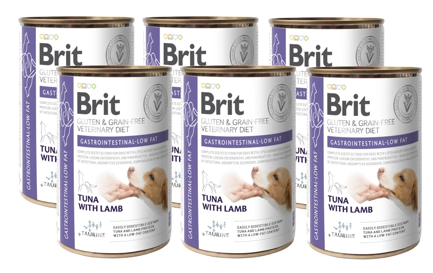BRIT GF Veterinary Diets Dog Gastrointestinal Low Fat 6x400g- nourriture humide pour chiens