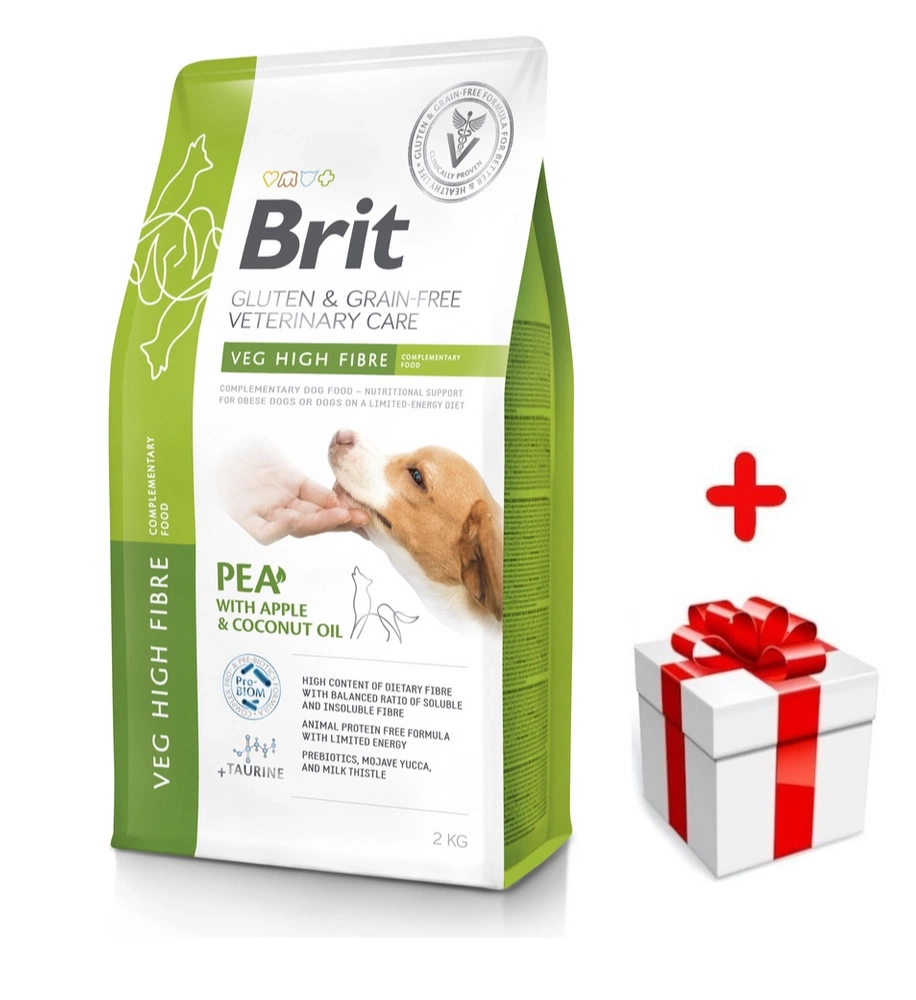 BRIT GF Veterinary Diets Dog Veg Fibre 2kg + Surprise