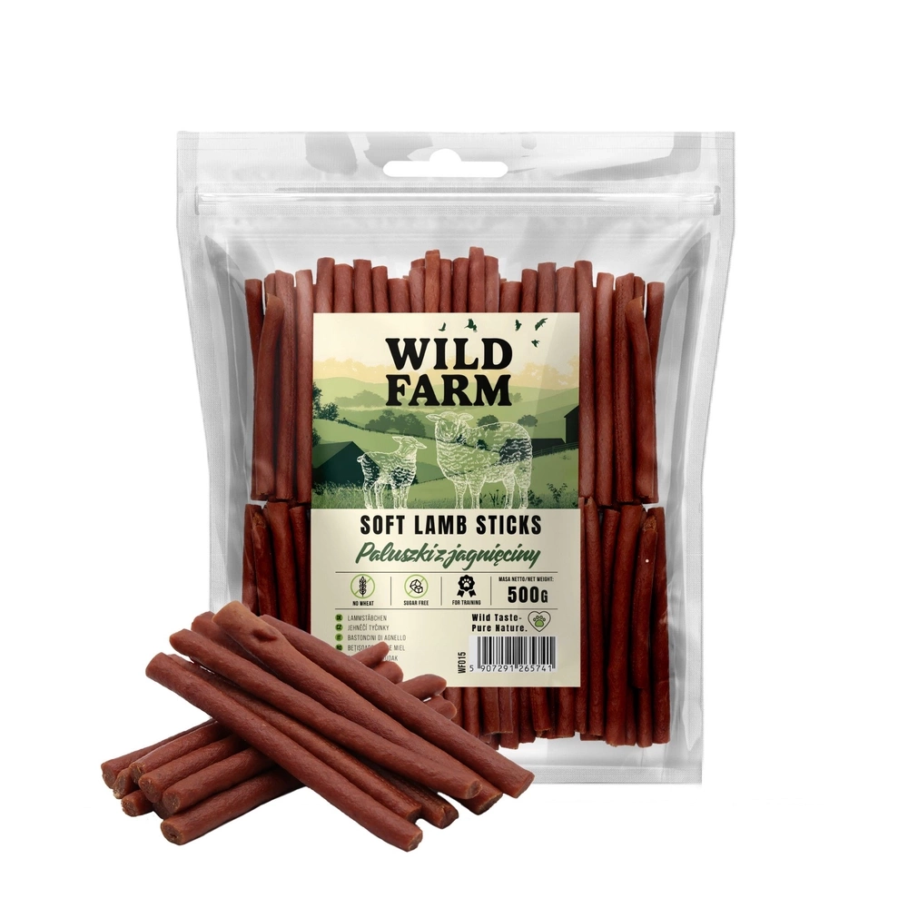Bâtonnets d'agneau WILD FARM 500 g, friandises pour chien