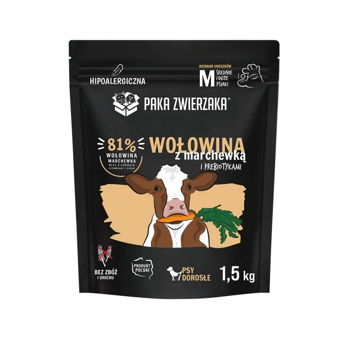 Paka Zwierzaka - Nourriture sèche SH Beef avec carottes « M » 1.5kg