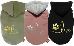 Sweat-shirt chien Flea Love noir S