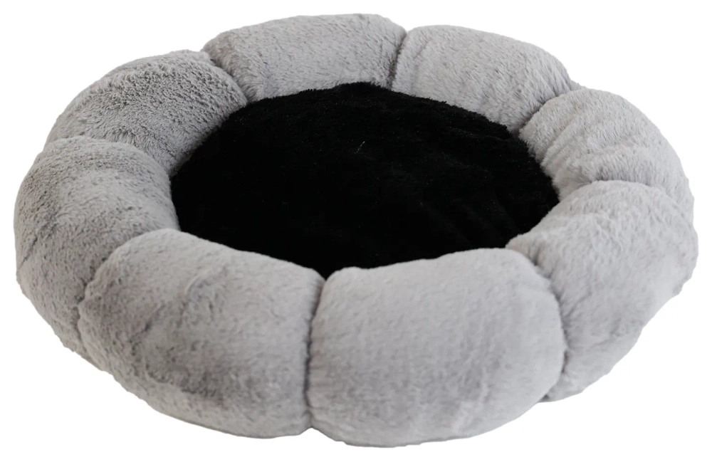 UNIQ PETS panier rond pour animaux FLOWER gris S 36x36x8 cm